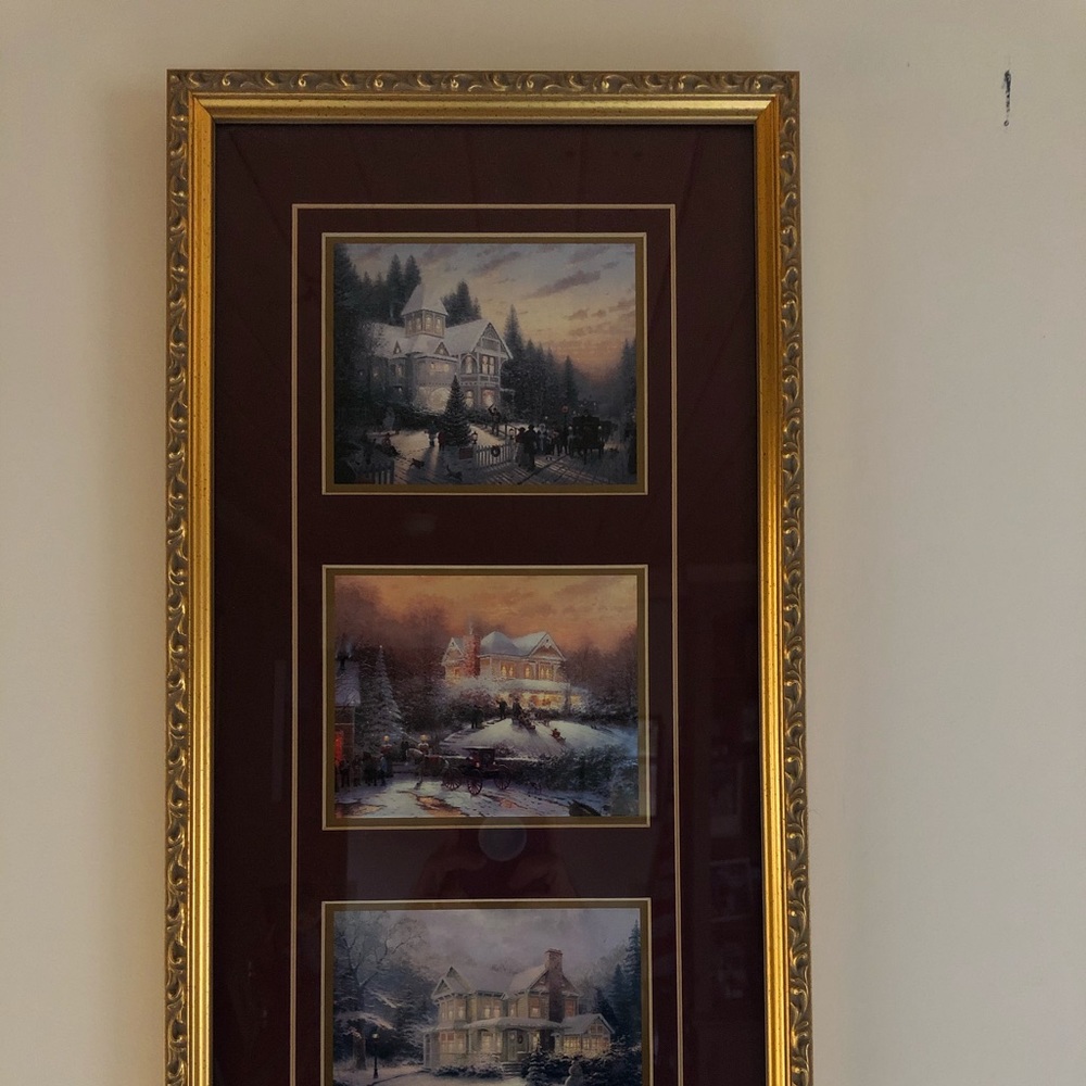 Framed Thomas Kinkade - Victorian Christmas Past